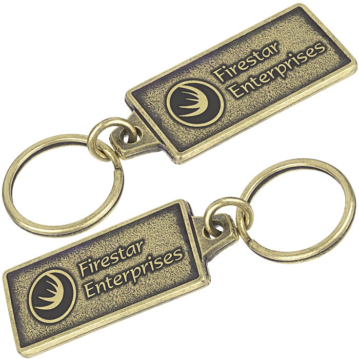 Custom Econo Metal Keychain - Rectangle