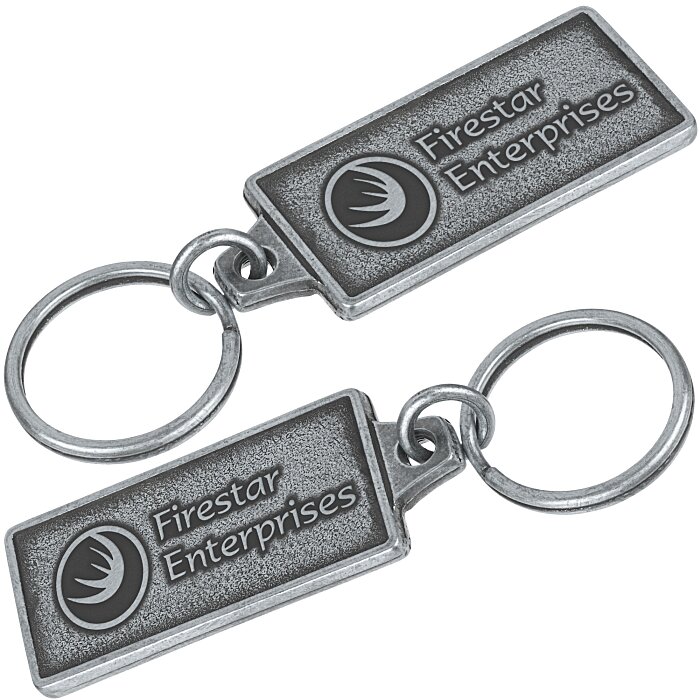 Custom Econo Metal Keychain - Rectangle
