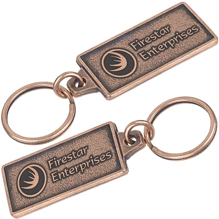Custom Econo Metal Keychain - Rectangle