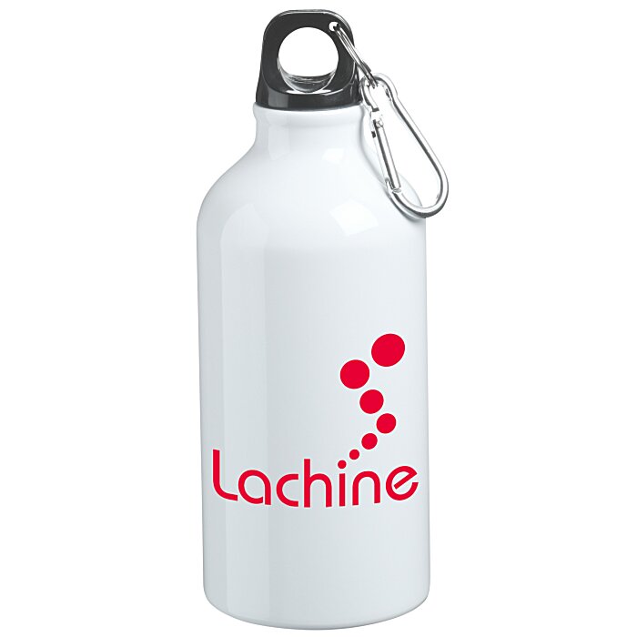 Custom Aluminum Water Bottle with Carabiner - 16 oz