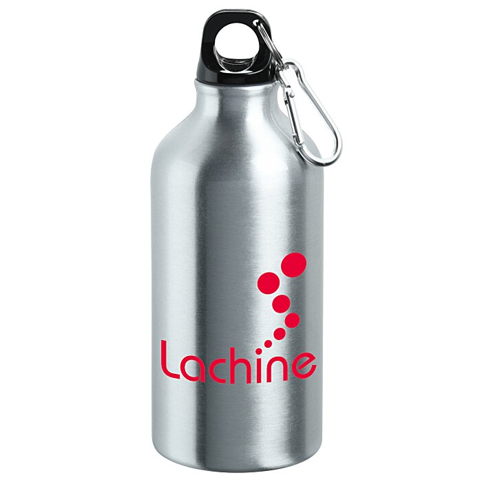 Custom Aluminum Water Bottle with Carabiner - 16 oz