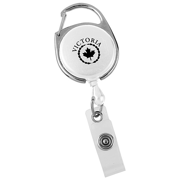 Custom Carabiner Retractable Badge Holder - Opaque