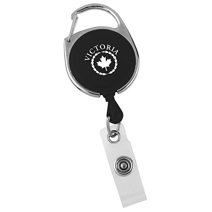 Custom Carabiner Retractable Badge Holder - Opaque