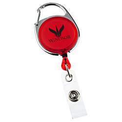 Custom Carabiner Retractable Badge Holder - Translucent