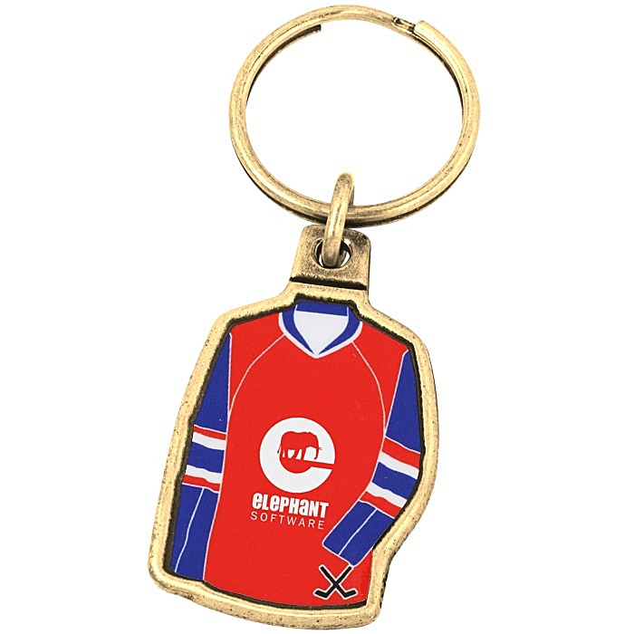 Custom Sports Jersey Metal Keychain - Hockey