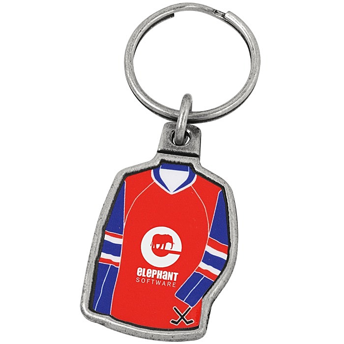 Custom Sports Jersey Metal Keychain - Hockey