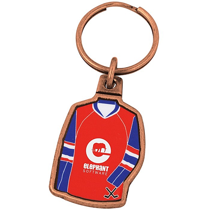 Custom Sports Jersey Metal Keychain - Hockey