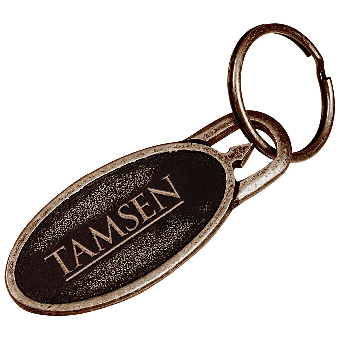 Custom Nail Friendly Econo Metal Keychain - Oval