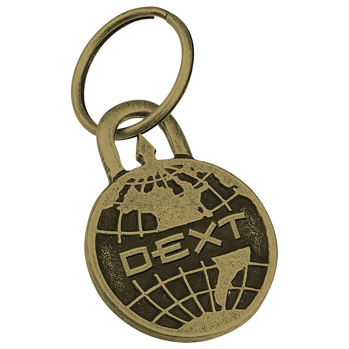 Custom Nail Friendly Econo Metal Keychain - Round