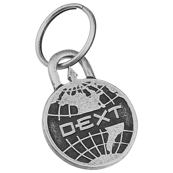 Custom Nail Friendly Econo Metal Keychain - Round