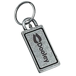 Custom Nail Friendly Econo Metal Keychain - Rectangle
