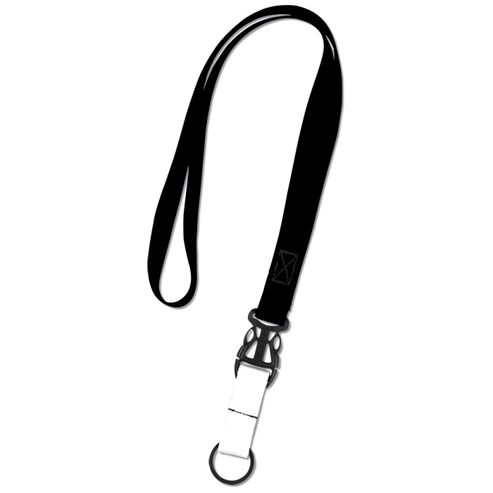Custom Mix and Match Smooth Nylon Lanyard - 3/4 inch - 38 inches - Metal Split Ring