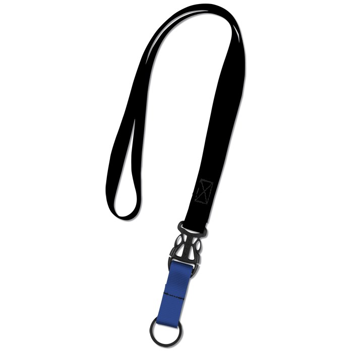 Custom Mix and Match Smooth Nylon Lanyard - 3/4 inch - 38 inches - Metal Split Ring