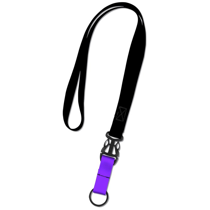 Custom Mix and Match Smooth Nylon Lanyard - 3/4 inch - 38 inches - Metal Split Ring