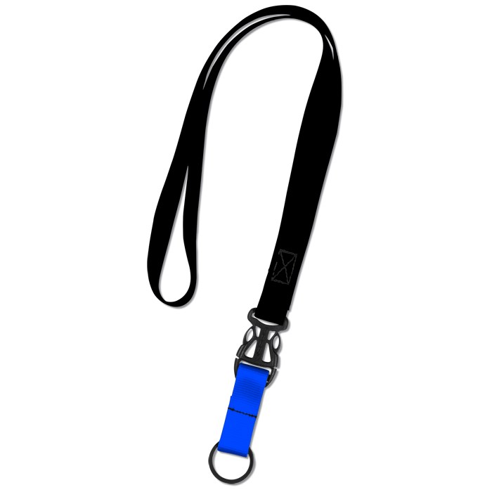 Custom Mix and Match Smooth Nylon Lanyard - 3/4 inch - 38 inches - Metal Split Ring