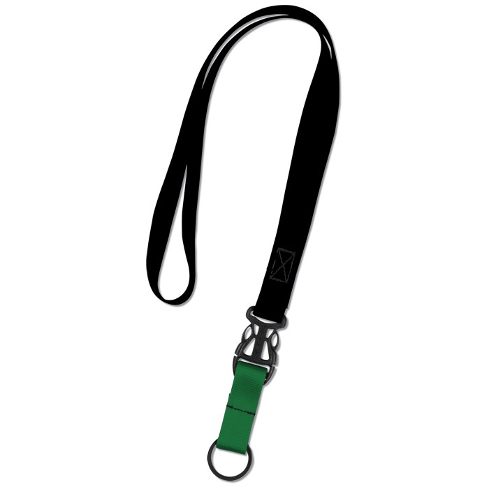 Custom Mix and Match Smooth Nylon Lanyard - 3/4 inch - 38 inches - Metal Split Ring