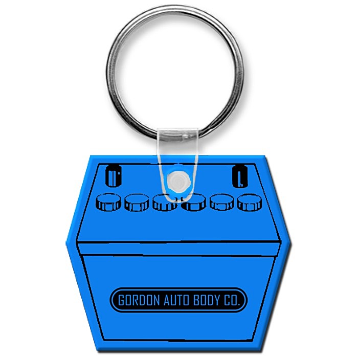 Custom Battery Box Soft Keychain - Translucent