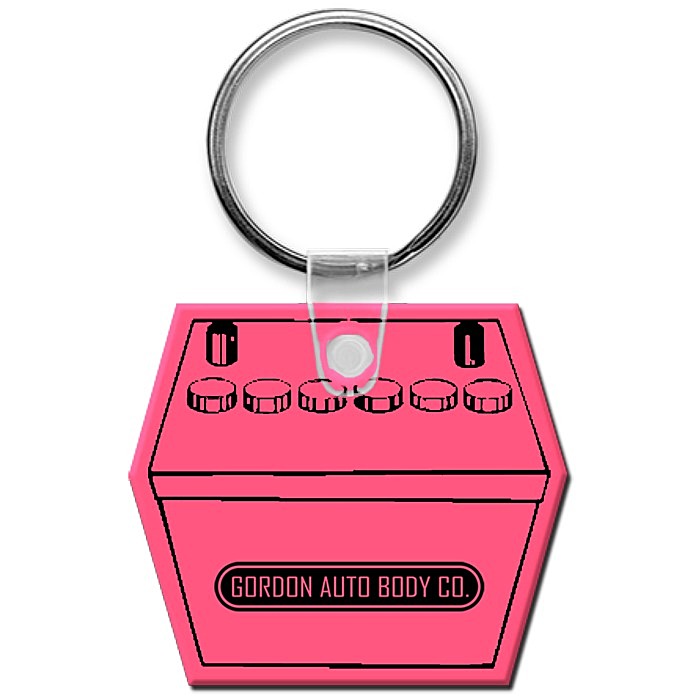 Custom Battery Box Soft Keychain - Translucent
