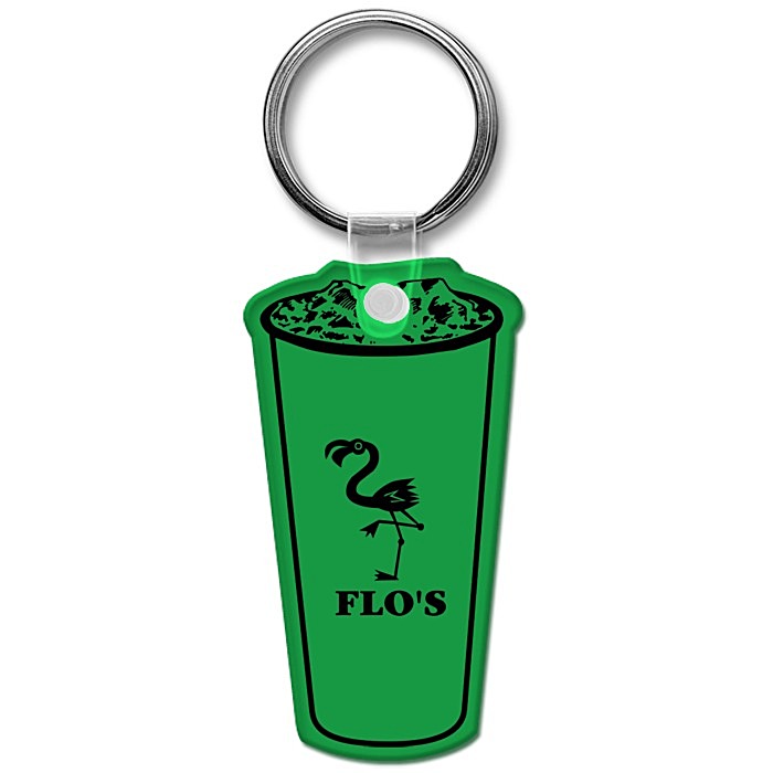 Custom Beverage Cup Soft Keychain - Translucent