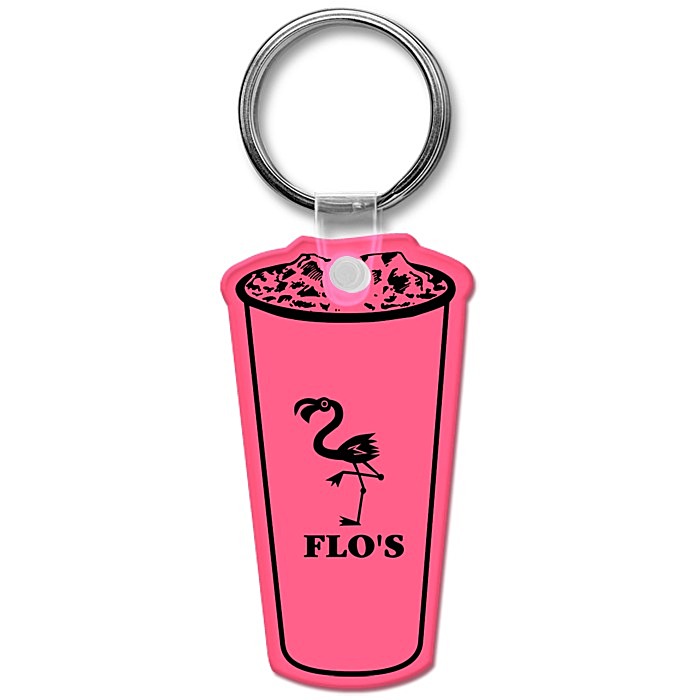 Custom Beverage Cup Soft Keychain - Translucent