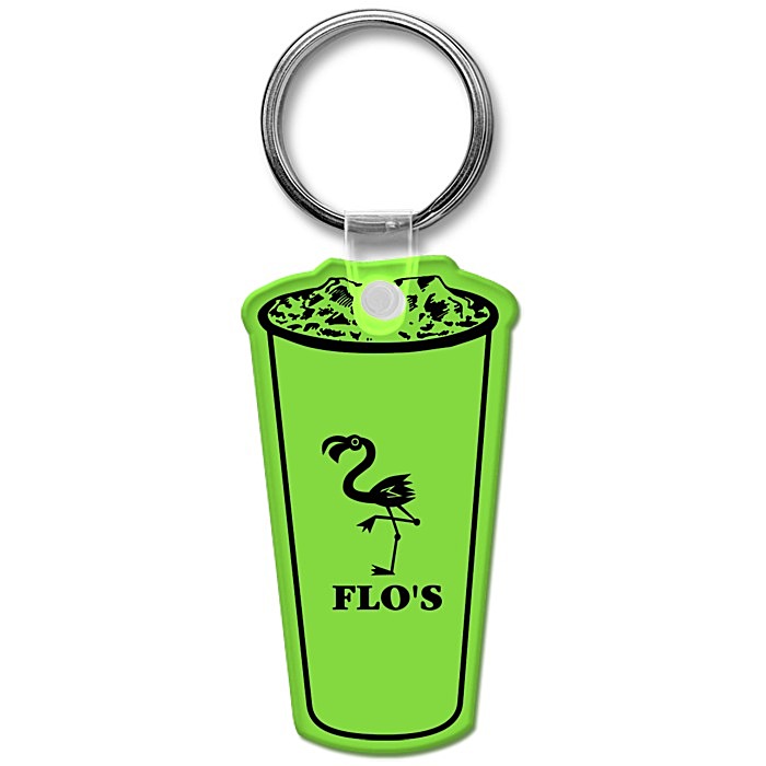 Custom Beverage Cup Soft Keychain - Translucent