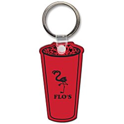 Custom Beverage Cup Soft Keychain - Translucent