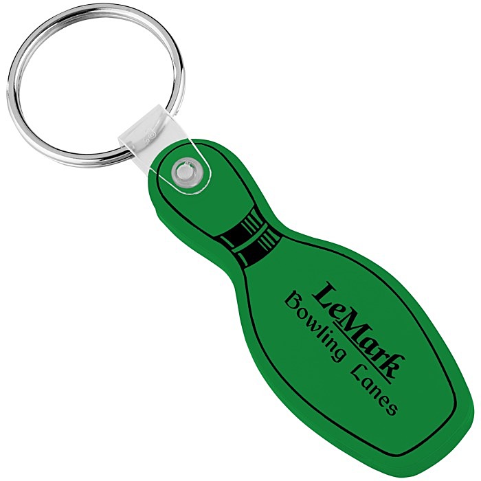 Custom Bowling Pin Soft Keychain - Translucent