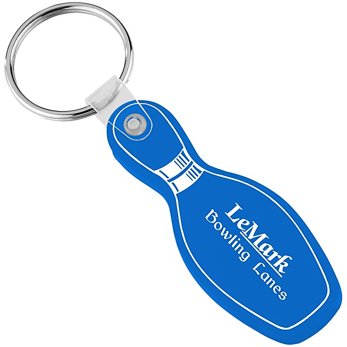 Custom Bowling Pin Soft Keychain - Translucent