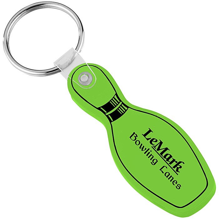 Custom Bowling Pin Soft Keychain - Translucent