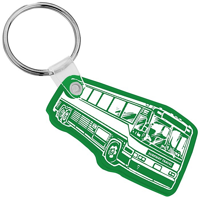 Custom Bus Soft Keychain - Translucent