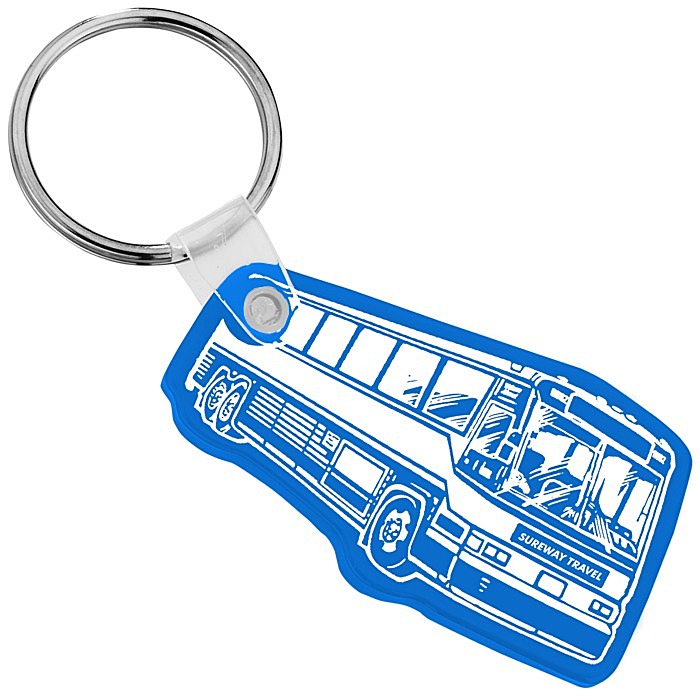 Custom Bus Soft Keychain - Translucent
