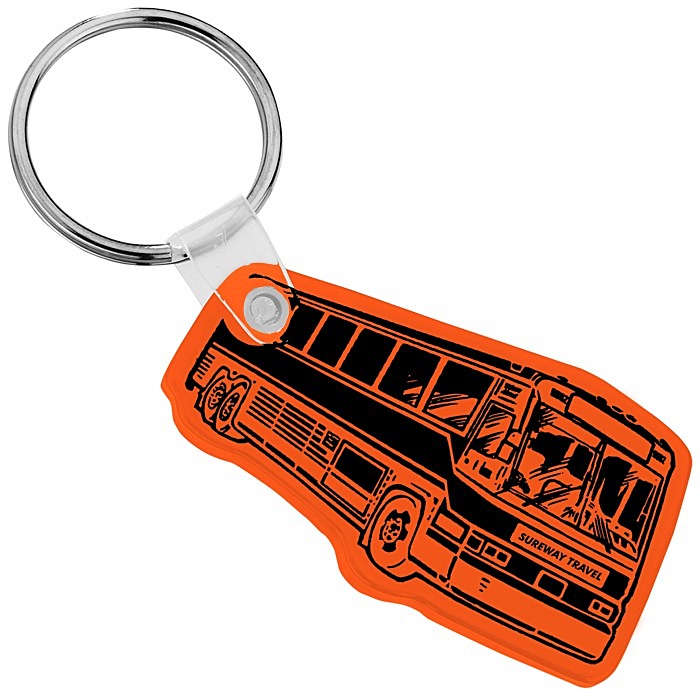 Custom Bus Soft Keychain - Translucent