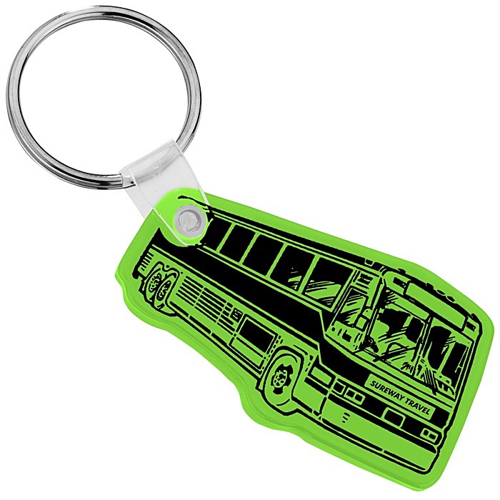 Custom Bus Soft Keychain - Translucent