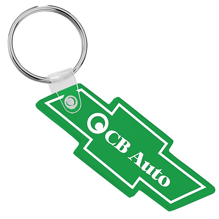 Custom Chevy Bow Tie Soft Keychain - Translucent