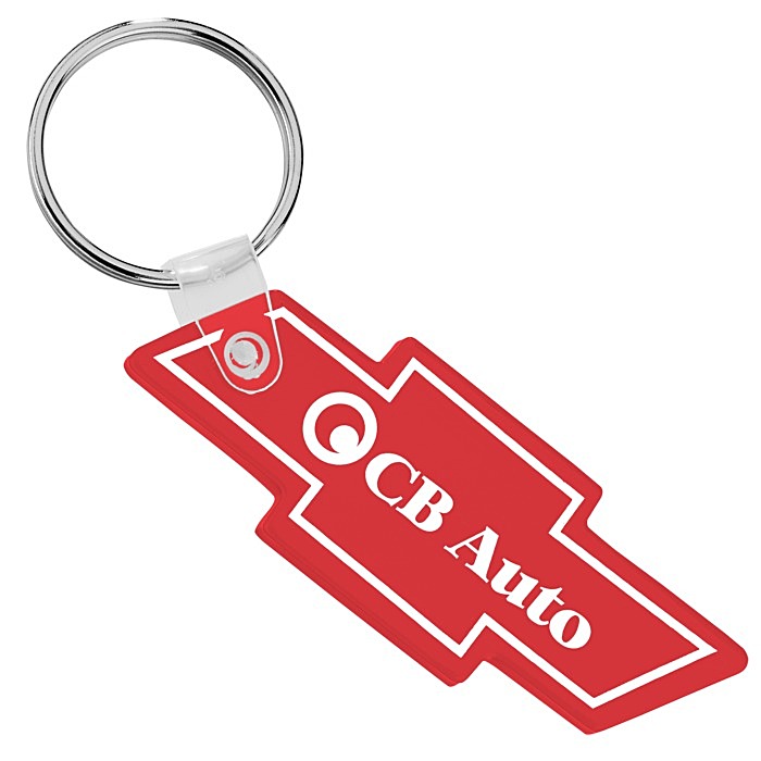 Custom Chevy Bow Tie Soft Keychain - Translucent