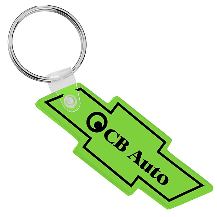 Custom Chevy Bow Tie Soft Keychain - Translucent
