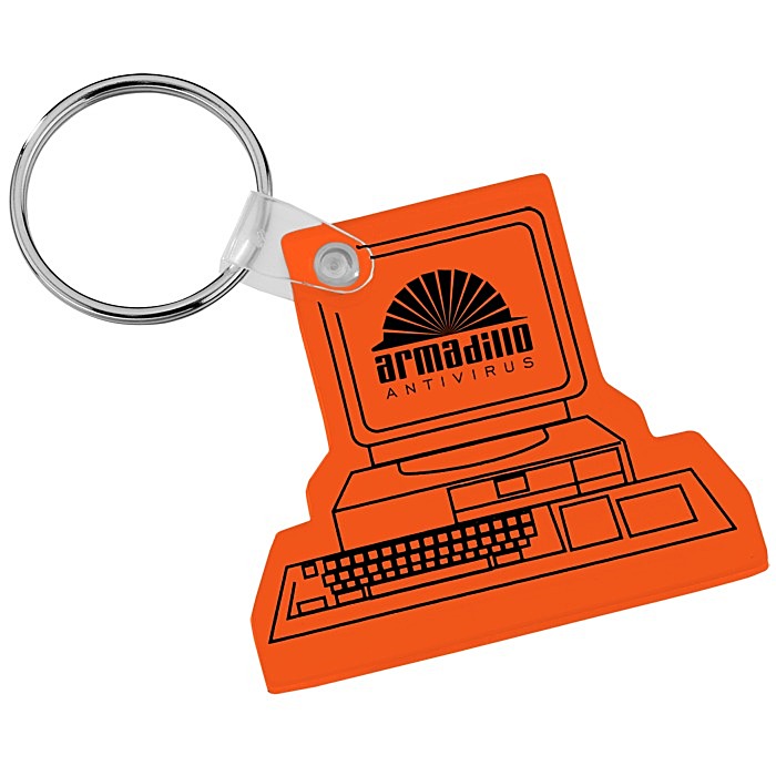 Custom Computer Soft Keychain - Translucent
