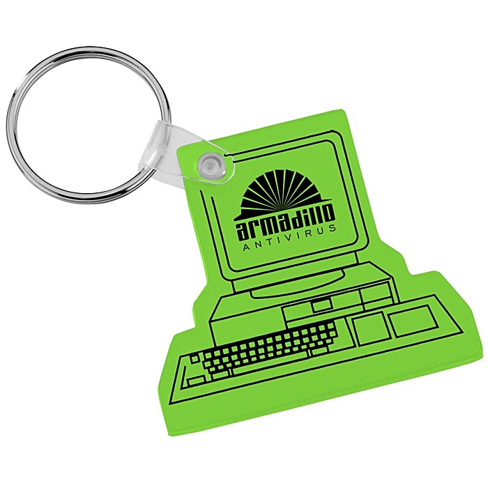 Custom Computer Soft Keychain - Translucent