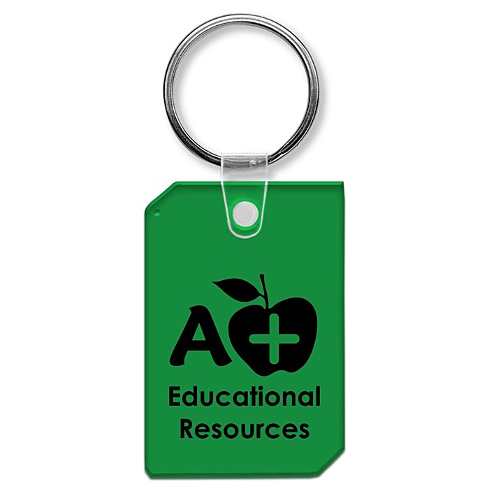 Custom Dimensional Rectangle Soft Keychain - Translucent