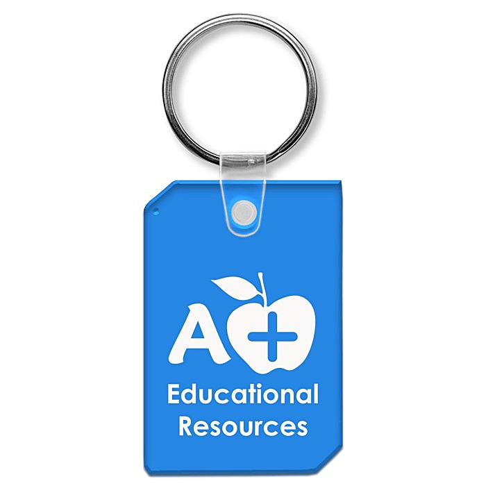 Custom Dimensional Rectangle Soft Keychain - Translucent