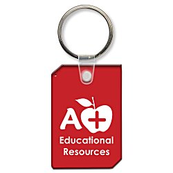 Custom Dimensional Rectangle Soft Keychain - Translucent