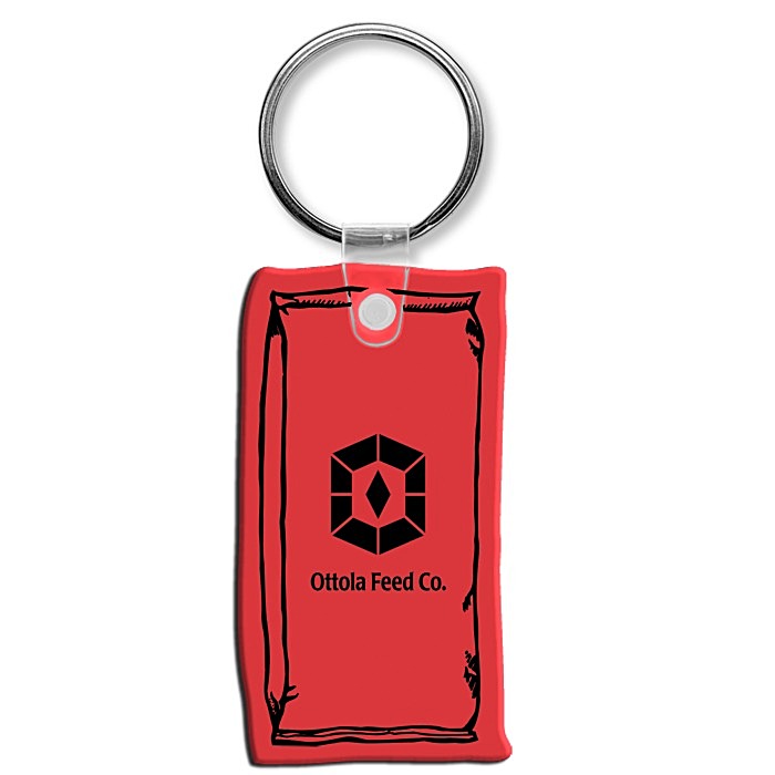 Custom Feed Bag Soft Keychain - Translucent