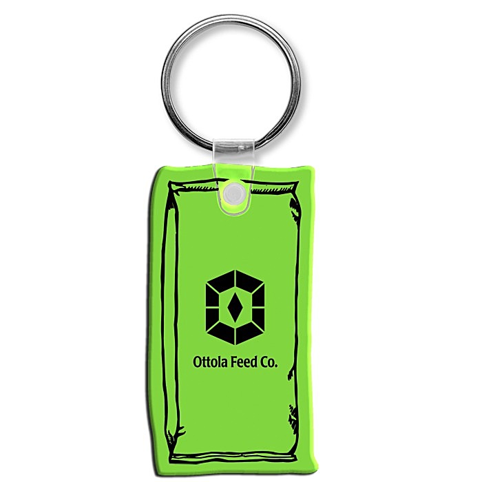 Custom Feed Bag Soft Keychain - Translucent