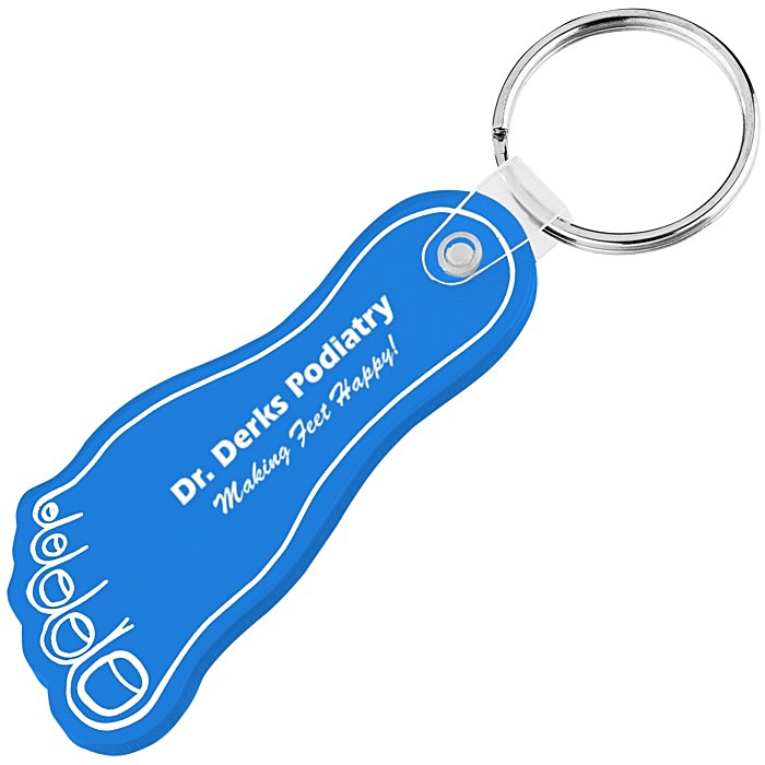 Custom Foot Soft Keychain - Translucent
