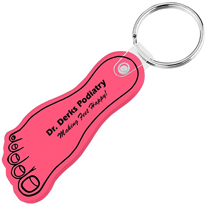 Custom Foot Soft Keychain - Translucent