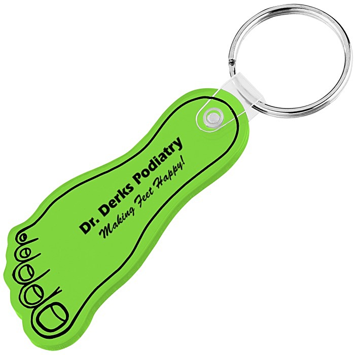 Custom Foot Soft Keychain - Translucent
