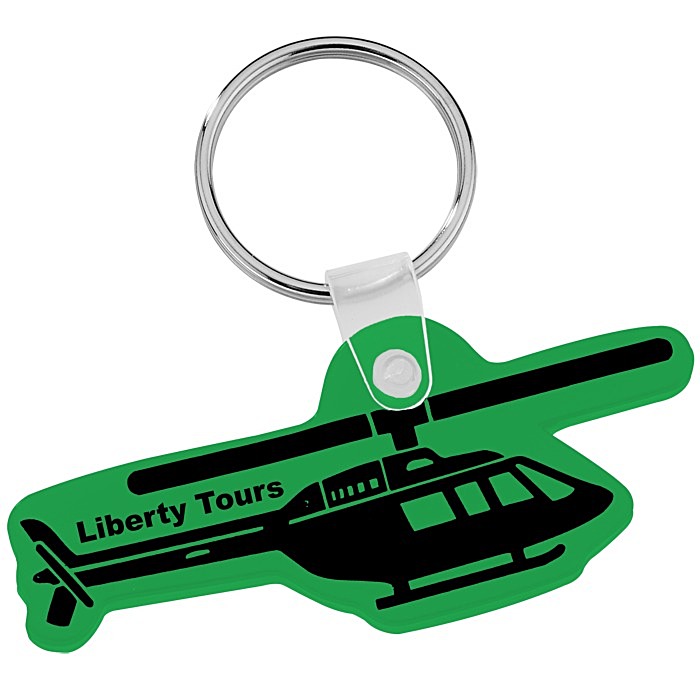 Custom Helicopter Soft Keychain - Translucent