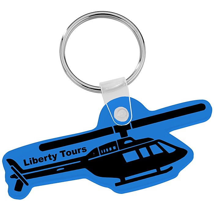 Custom Helicopter Soft Keychain - Translucent
