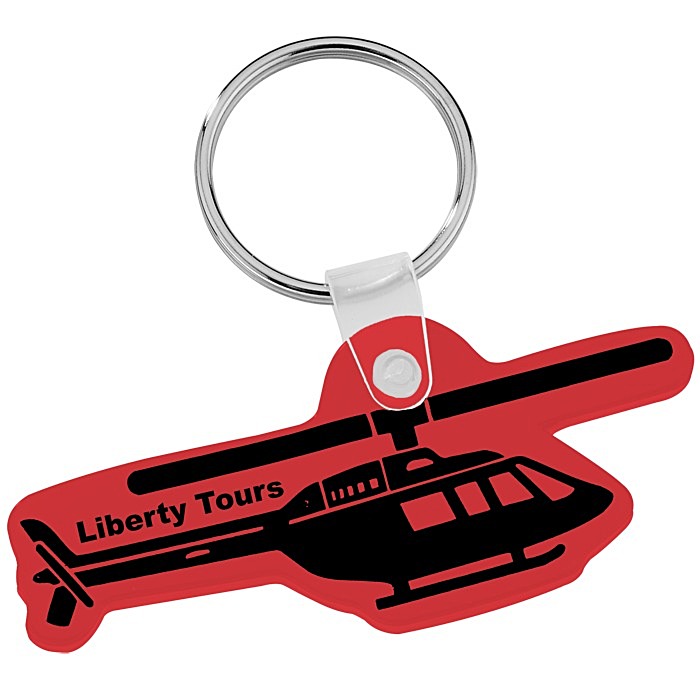 Custom Helicopter Soft Keychain - Translucent