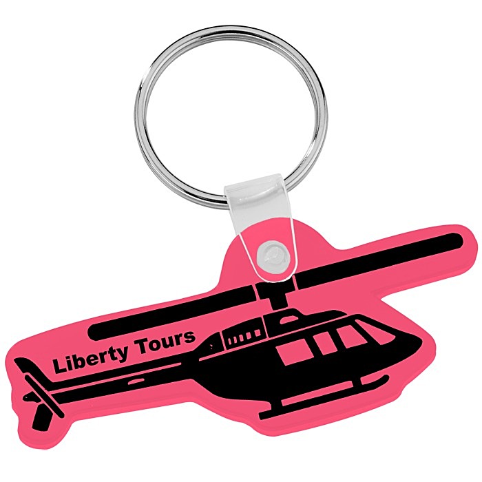 Custom Helicopter Soft Keychain - Translucent